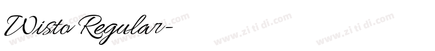Wisto Regular字体转换